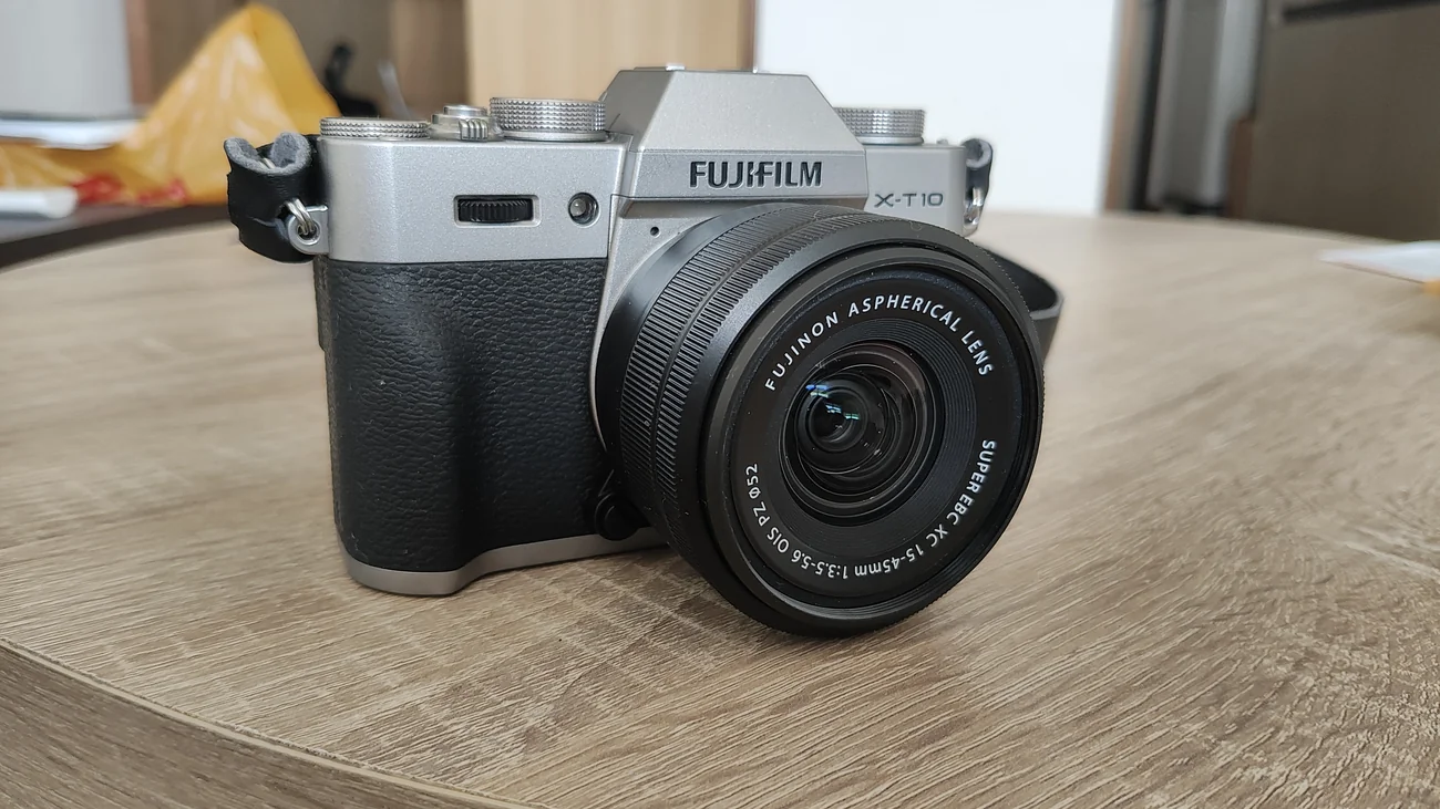 A Fujifilm X-T10 camera